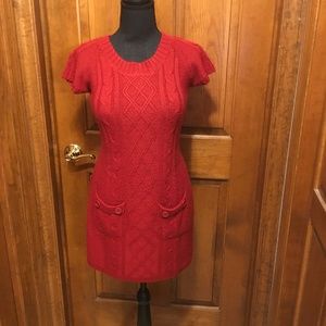 Pink Republic Sweater Dress, red, juniors size L